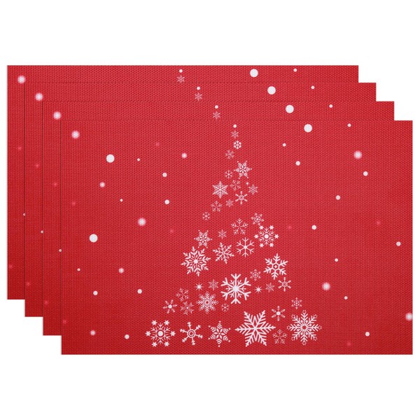 Banchif Christmas Place Mats The Place Mat with Snowflake and