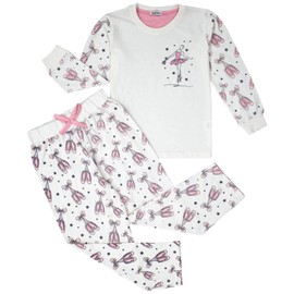 A2Z 4 Kids Girls Ballerina Print Children PJs 2 Piece Cotton Set Lounge Suit- PJS 168 Dance Baby Pink._5-6