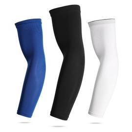Non-Slip Cooling UV Protection Arm Sleeves Seamless XL (Regular Men's)/Black 3ea