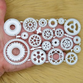 Large Set of 20 Cogs Metal Cutting Dies, Steampunk, Card Making, Scrapbooking, Paper Crafts, C1