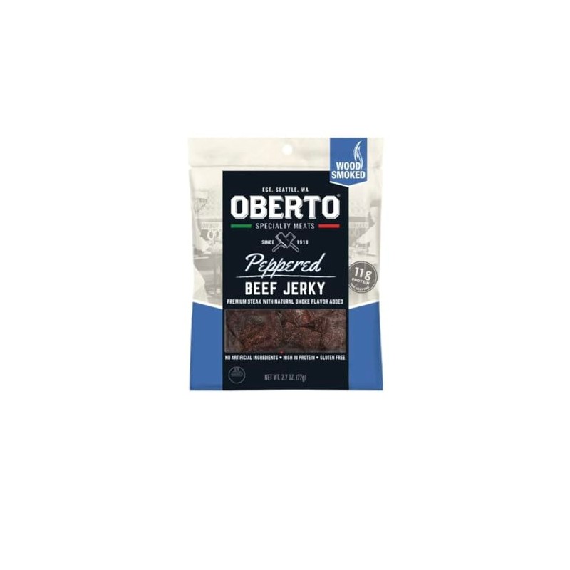 Oberto Peppered Natural Style Beef Jerky 2.7oz (Pack of 4)