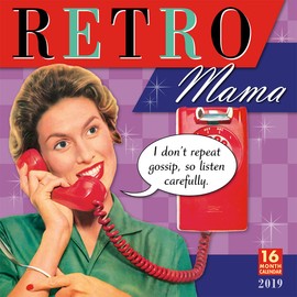 2019 Retro Mama 16-Month Wall Calendar: By Sellers Publishing
