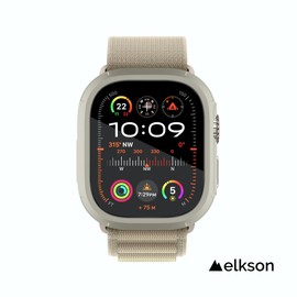 Elkson - Funda protectora de visualización para reloj Ultra 2 1 de 49 mm Quattro Max Series resistente y flexible a prueba de golpes con vidrio templado para iWatch (Starlight, 49 mm)