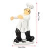 Resin Chef Statue Restaurant Dining Table Decor Holding Red Wine