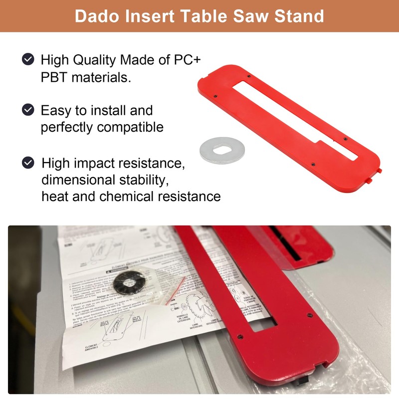 Powswopx TS1007 Dado Insert Table Saw Stand Replace for Bosch