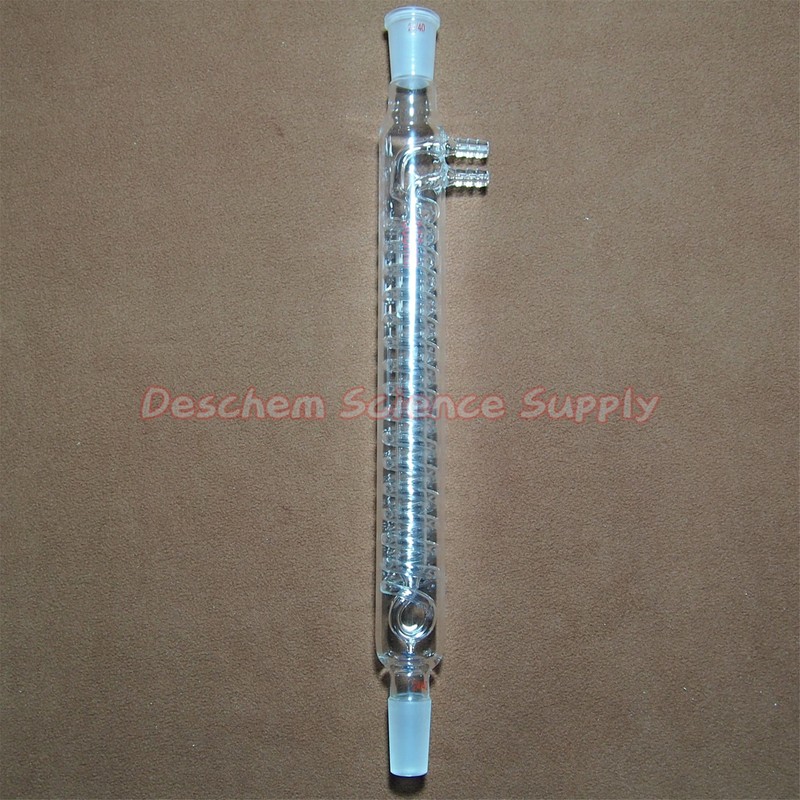 Deschem 300mm,24/40,Glass Spiral Reflux Condenser,New Advance Lab Glassware