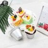 6 PCS Aluminium Dariol Mould Baking Cup Dariole Pudding Dessert