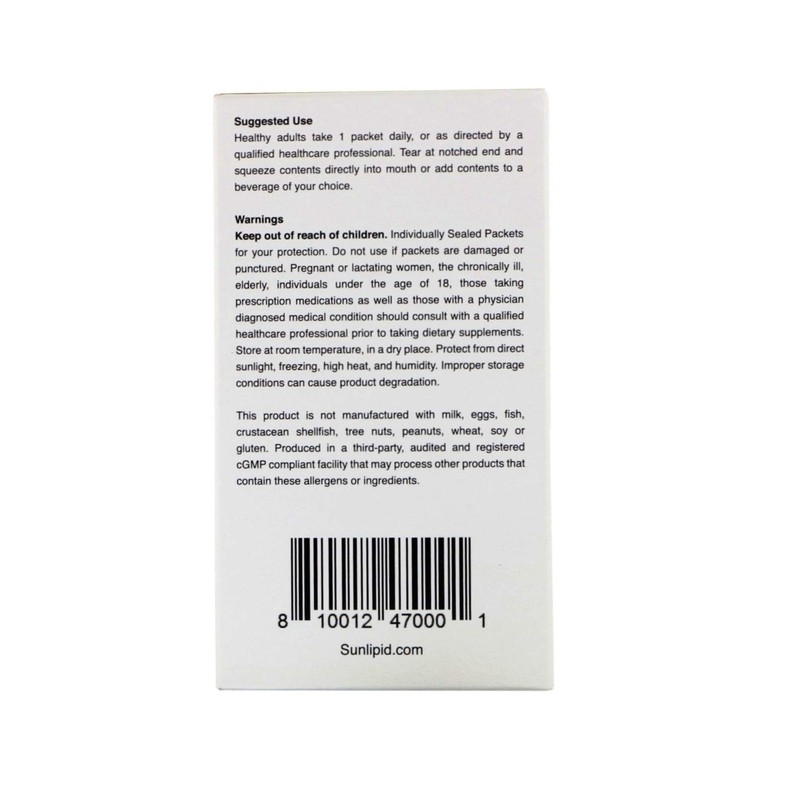 SunLipid Liposomal Vitamin C with MCT Oil, 30 Packets, 0.17
