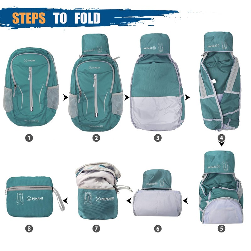ZOMAKE Ultra Lightweight Packable Backpack 25L, Foldable Hiking Backpacks Water