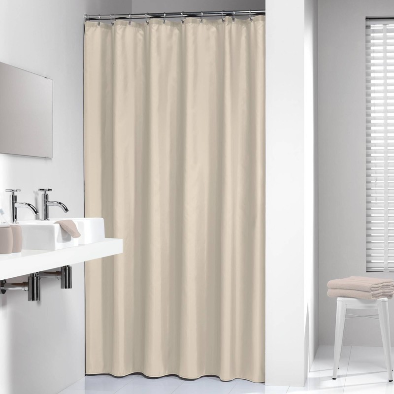 Sealskin Granada Shower Curtain, PEVA, Beige, 180 x 200 cm