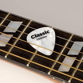 D'Addario Accessories Paquete de Plumillas para Guitarra 10 pack Pearl Celluloid Heavy 1CAP6-10