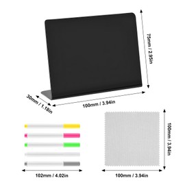 Pack of 30 Mini Chalkboard Small Buffet Signs Board with 5 Chalks, Small Boards for Writing on Place Cards for Buffet, Wedding, Party, Price Tags, Cafe (Pack of 30 L)