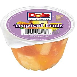 Dole Fruit Bowls Tropical Fruit in 100% Juice Snacks, 4oz 24 Total Cups, Gluten & Dairy Free, Bulk Lunch Snacks for Kids & Adults