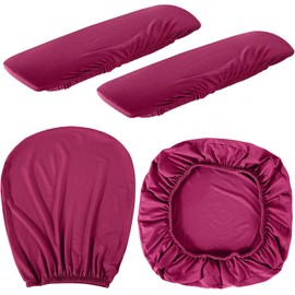 Tallew - Juego de 4 fundas para sillas de oficina, fundas universales protectoras elásticas para asientos de silla, almohadillas protectoras para reposabrazos de escritorio, respaldo acolchado de