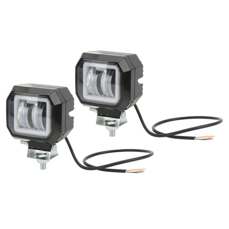 20 W 6500K LED Square Light Bar Spotlight DRL Angel