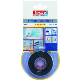 tesate-pu Self Fused Jersey Tape Black 25mmx3 m 4600bk3