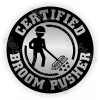 Unbranded/Generic 3pcs Funny Broom Pusher Hard Hat Stickers Decals Helmet