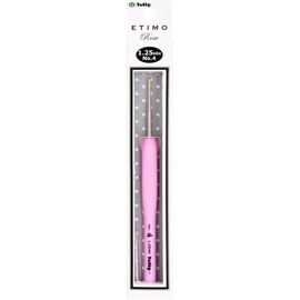 Tulip Needle Company TEL-04E Etimo Rose Steel Crochet Hook-Size 4/1.25mm
