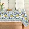 Horaldaily Summer Tablecloth 60×120 Inch Rectangular, Classical Iris Pattern Lemon