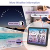 Uzoli EM3566D Weather Station Wireless Indoor Outdoor, 7.4in Home Weather