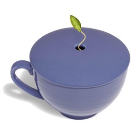 Tea Forte Demoiselle 3-Piece Premium Tea Gift Set with Indigo Cafe Cup and Lid, Tea Tray and 10 Count Mini Presentation Box, 2 of Each Variety Handcrafted Pyramid Infuser Tea Bags