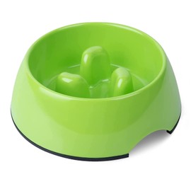 SUPERDESIGN Slow Feeder Dog Bowl Cat Bowl 1 Cup Slow Feeding Dog Bowl for Small Medium Breed Anti Gulping Healthy Eating Interactive Bloat Stop Alternative Non Slip Puzzle Dog Food Bowl, Green