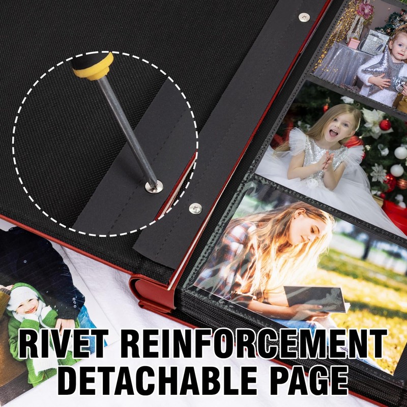 Photo Album 4x6 600 Photos, Leather Cover Extra Large Capacity