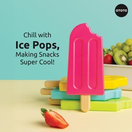 NEW - Ice Pops Popsicle Ice Packs for Lunch Boxes (Set of 4) - Funny GIfts, Cute Kitchen Accessories, Cool Kitchen Gadgets, White Elephant Gifts Kitchen Gifts, Reusable Ice Packs for Cooler Cold Packs