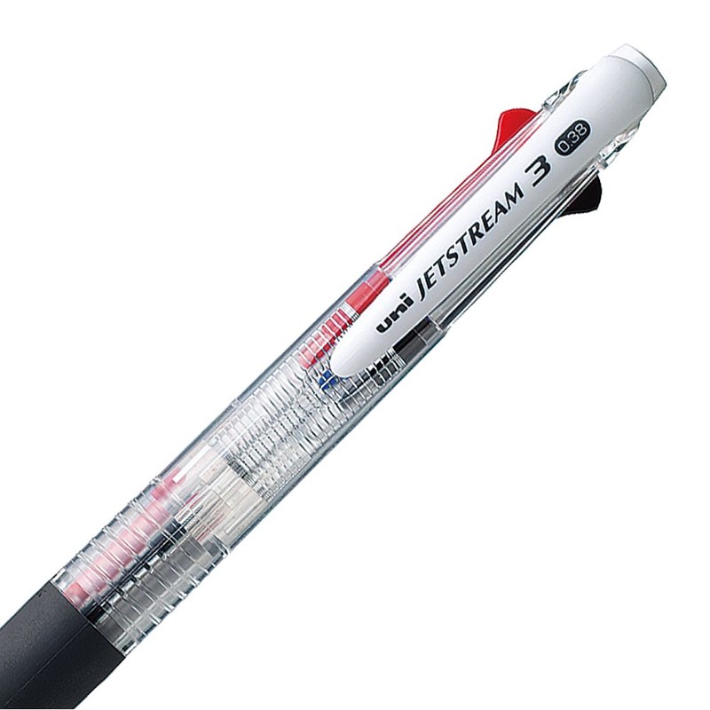 Uni Ballpoint Pen Jetstream 3 Color Black, Red, Blue Ink