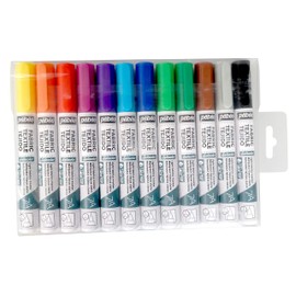 Pebeo 7A Light Set of 12 Fabric Markers, Sets
