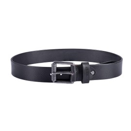 Alpenleder Slate Leather Belt - Robust Genuine Leather Belt - 40 mm Shortenable Full Leather Belt Made of Buffalo Leather Black for Men and Women, ebony