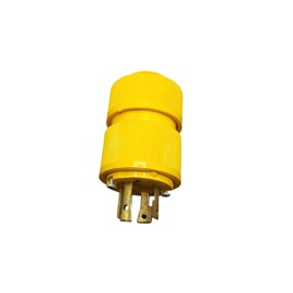 Locking Plug, Yellow, 30 AMP 250 Volt 3 Phase Twist Lock