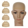 4 Pcs Stretchy Nylon Wig Caps, Brown Skin Tone Wig