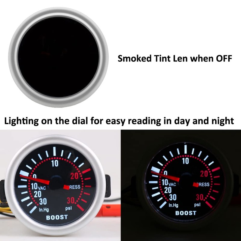 ETOPARS Universal Car Vehicle 2inch 52mm Smoke Tint Len Turbo