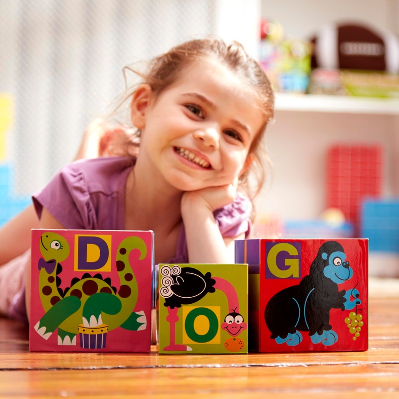 Melissa & Doug Deluxe 10-Piece Alphabet Nesting and Stacking Blocks
