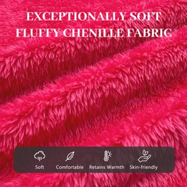 EK4YDNDS Plush Lightweight Hooded Robes For Women, Soft Warm Long Fleece Bathrobe for Women Lounge Spa Robe(ROSE RED,2XL/3XL)