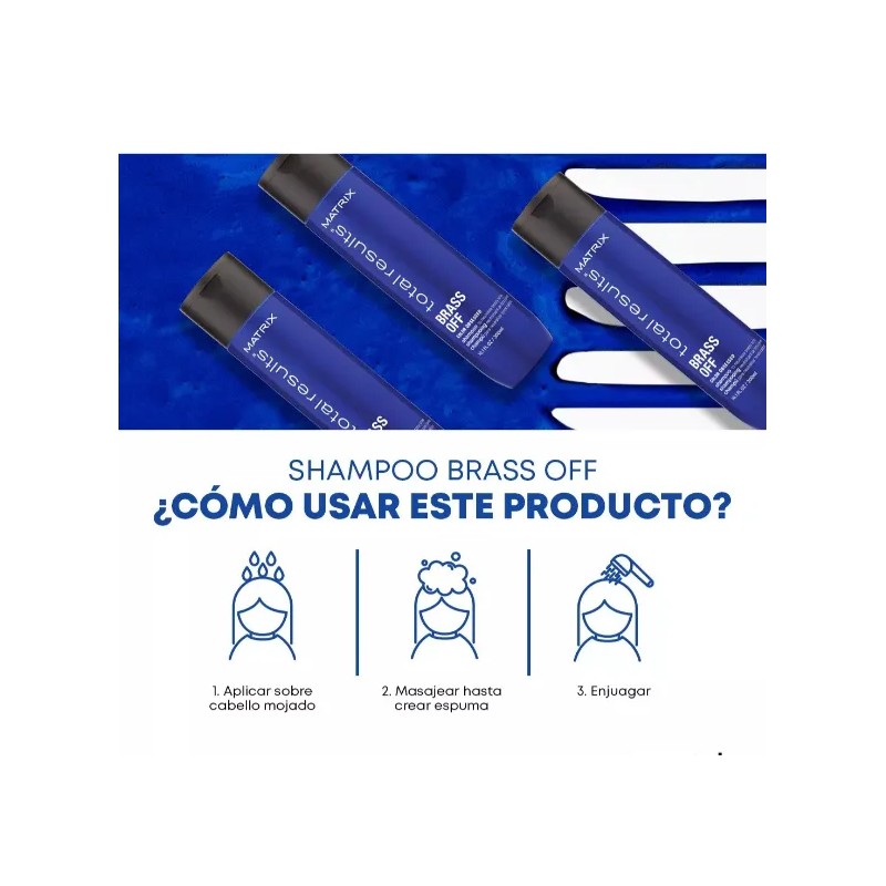 Shampoo Matrix Brass Off Total Results Matizador 300 Ml