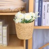 YRMT Water Hyacinth Hanging Storage Baskets 2 Pack Woven Wall