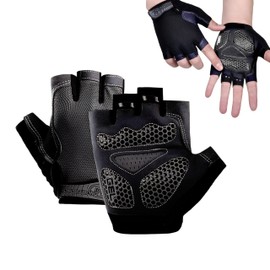 Fitness Gloves, Training Gloves for Crossfit, Bodybuilding, Cycling, Gym, Strength Training, Sports Gloves for Men and Women, Black (L)