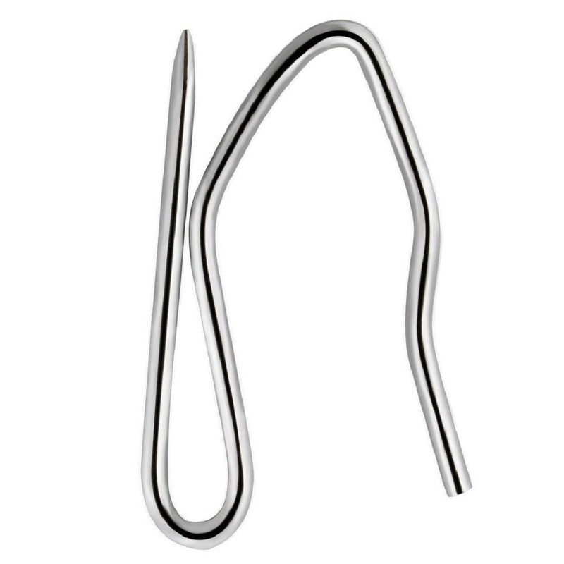 58 Pcs Metal Curtain Hooks, Wobe Silver Rustproof Stainless Steel