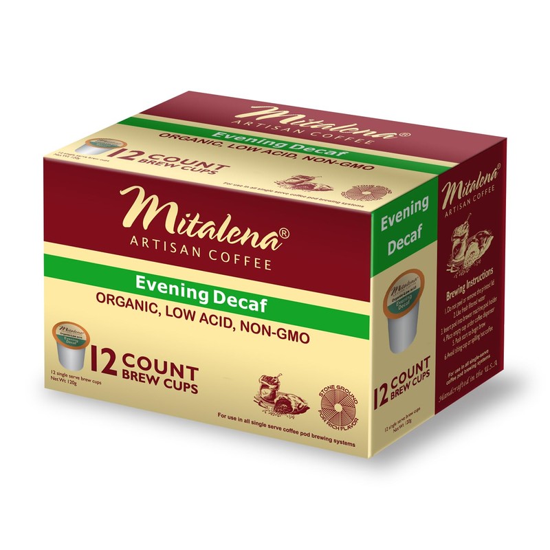 Mitalena Artisan Coffee - Evening Decaf Organic Low Acid Coffee