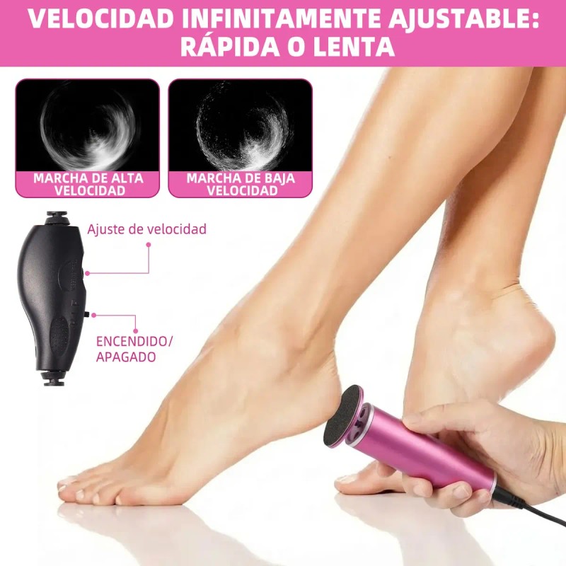 Lima Eléctrica Para Pies Y Uñas 2 En 1, Rotación
