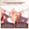 Uñas Postizas con Punta Francesa, Uñas Press on para Manos,