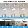 OMYU 42 inch Flush Mount Ceiling Fans with Lights, Dimmable,