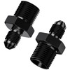 2Pcs 3AN Male to Male 1/4" NPT Pipe Fitting Adapter,