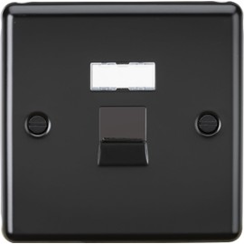 Knightsbridge UTP CAT5e RJ45 Network Outlet - Matt Black