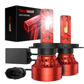 Torchbeam H4 LED Fog Bulbs, 60000LM 900% Super Bright 6000K Cool White 9003 HB2 Bulb Light, IP68 Waterproof, Plug and Play, Pack of 2