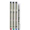 SAKURA PIGMA MICRON, PACK OF 4 ESSENTIAL COLORS, BLACK+RED+BLUE+GREEN, (04)