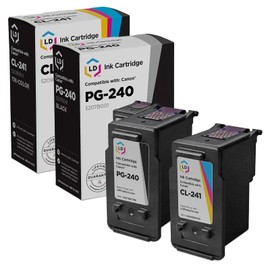 LD Products Remanufactured Ink Cartridge Replacements for Canon PG-240 & CL-241 (Black, Color, 2 Pack) Compatible with Canon PIXMA MG2120 MG3222 MG3520 MG3522 MG4120 MX439 MX452 MX532 MG3620 and More
