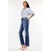 Kan Can Women's High Rise Distressed Slim Straight Jeans (US,